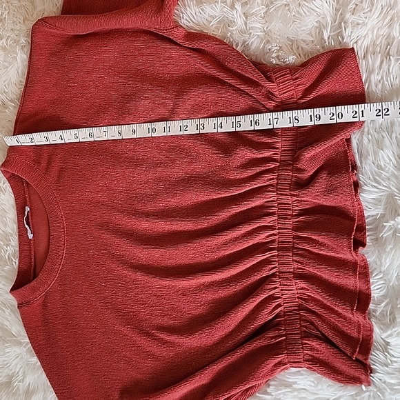 Zara Elegant Rust Long Sleeve Top - Picture 5 of 10